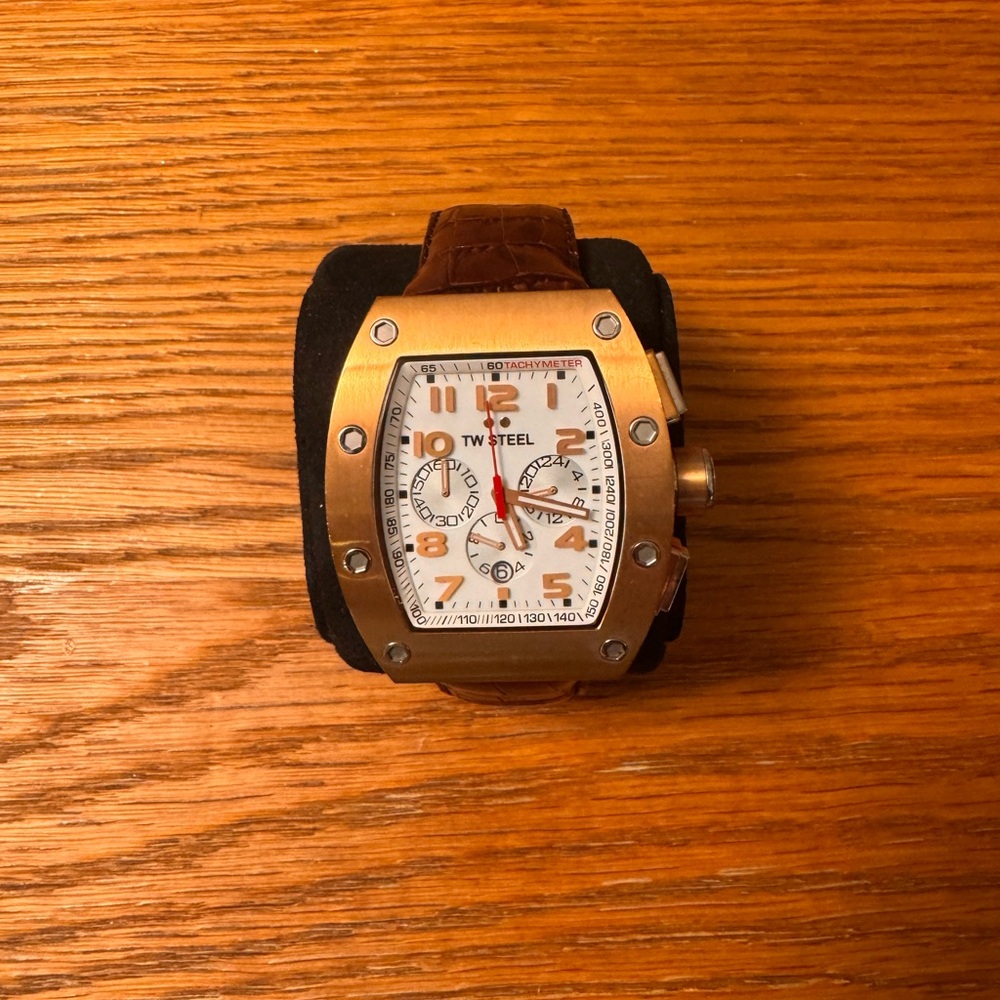 TW Steel Gold-Tone and White Chronograph Watch - Picture 4 of 9